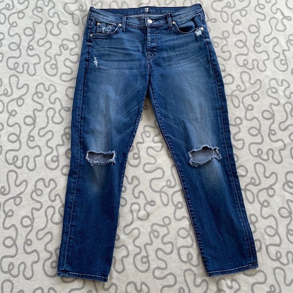 7 For All Mankind Josefina Skinny Boyfriend Jeans